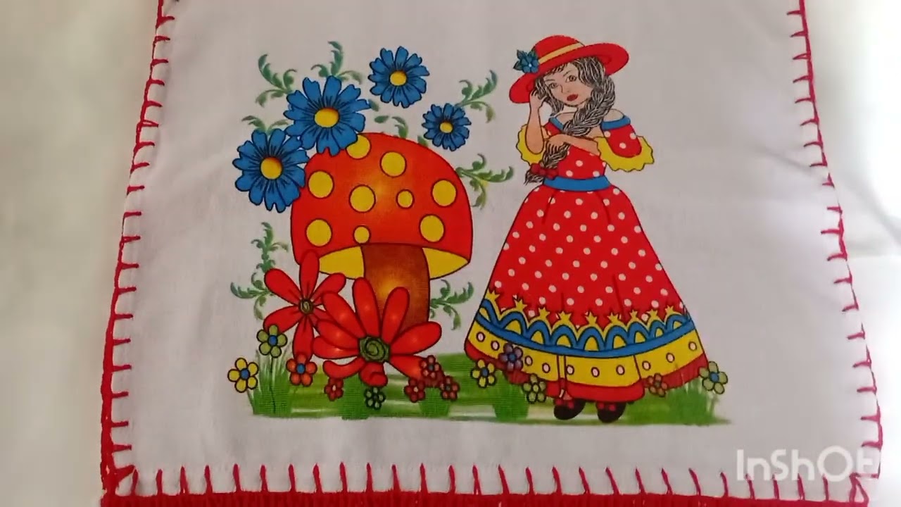 Produção de barrado em pano de prato 