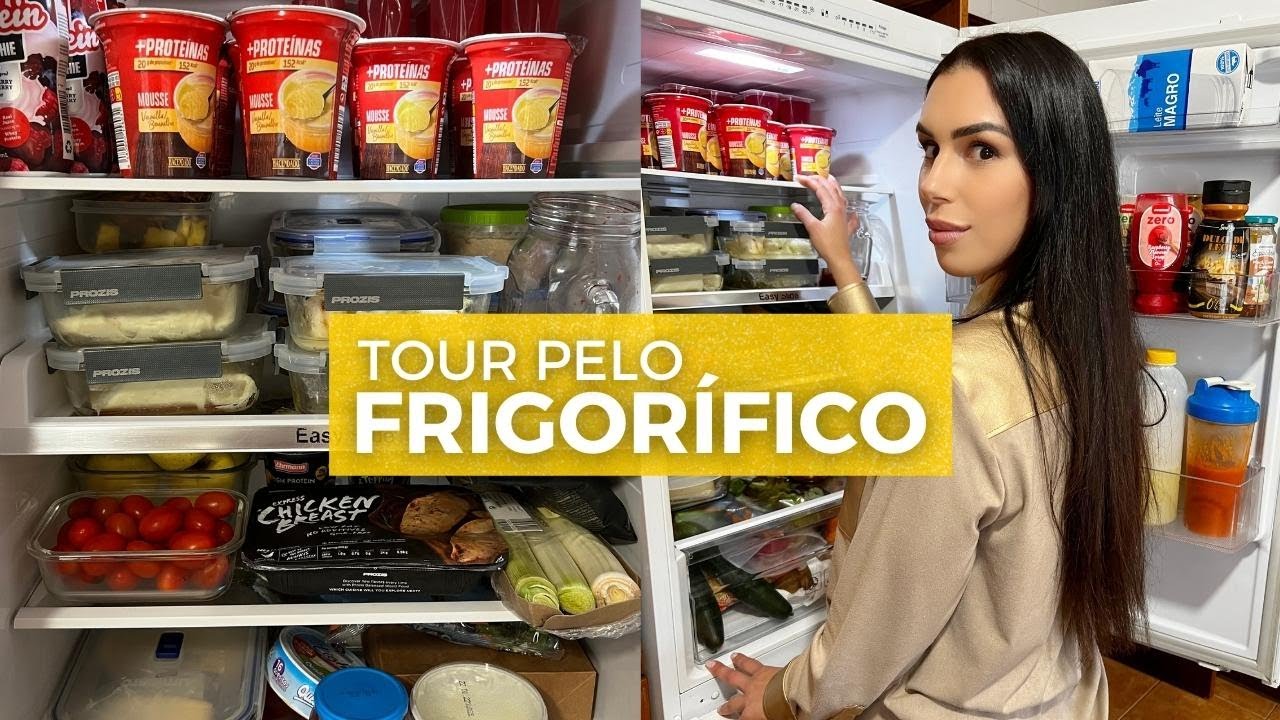 Tour pelo MEU FRIGORÍFICO (geladeira) | Como Organizo a Dieta