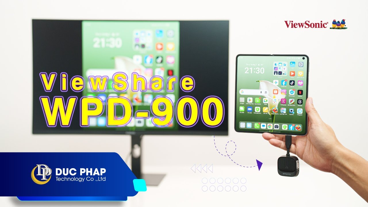ViewShare WPD-900 | Thiết Bị Kết Nối Không Dây, Trình Chiếu Siêu Tốc, Cắm Là Chạy