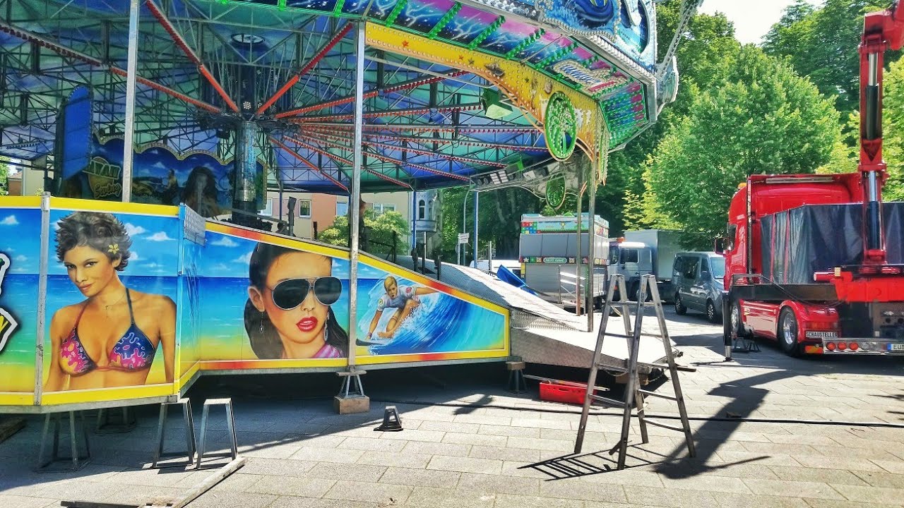 Wuppertaler Mega Kirmes 2025 Aufbau Vorschau