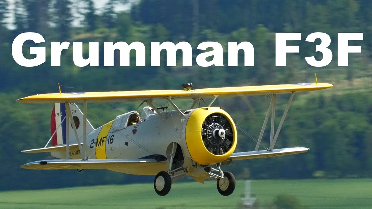 Grumman F3F | scale RC biplane | 4K | Trebic 2022