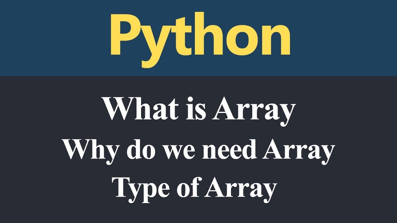 Array in Python (Hindi)