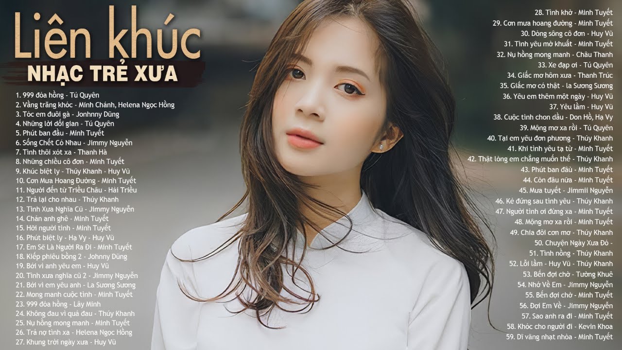 999 ĐÓA HỒNG, VẦNG TRĂNG KHÓC - LK NHẠC TRẺ XƯA, NHẠC HOA LỜI VIỆT 7X 8X 9X Nổi Tiếng Một Thời
