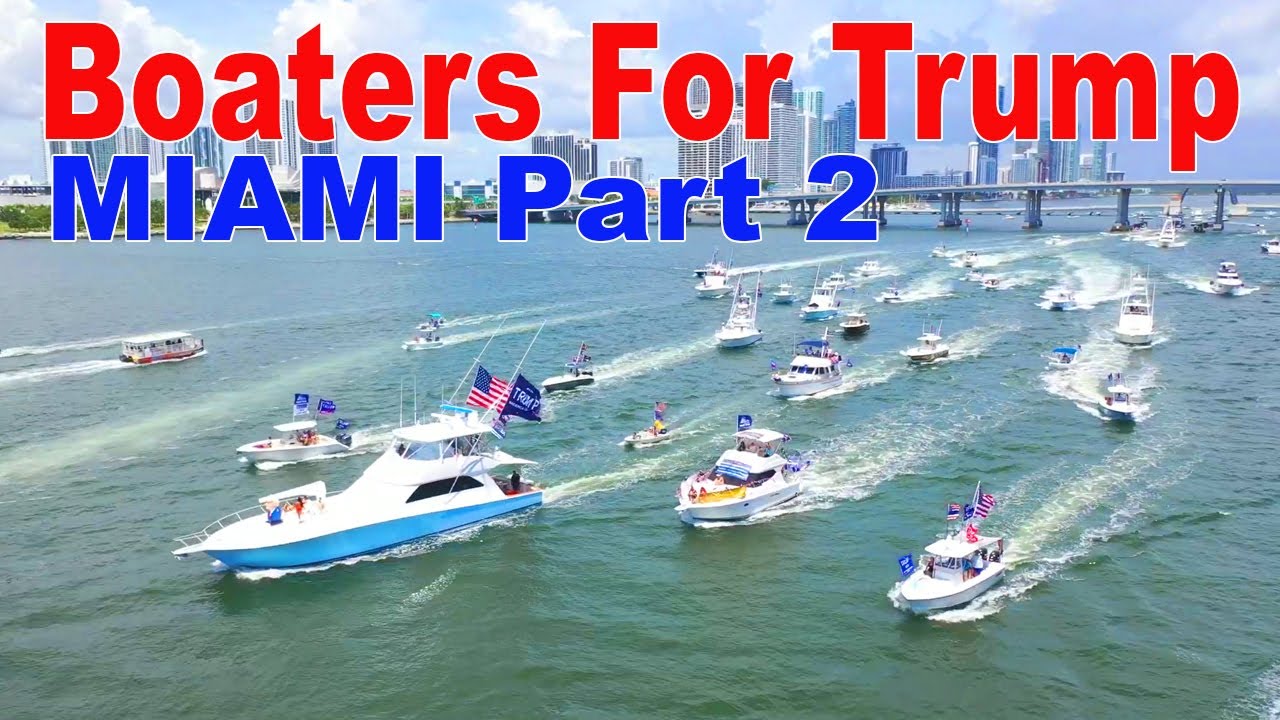 Trump Boat Parade In Miami Part 2 HD