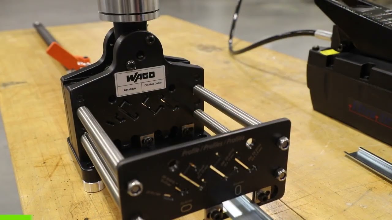 Universal DIN Rail Cutter w/Foot Pedal
