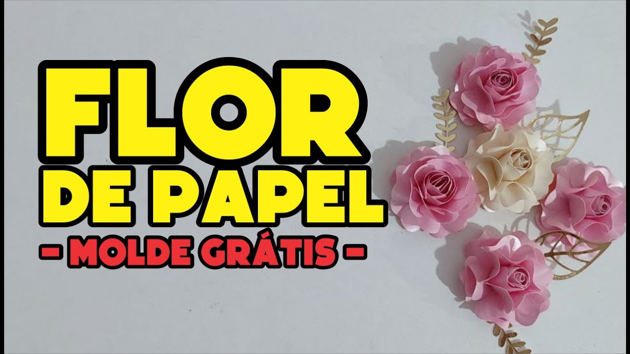 Flor de papel- molde grátis