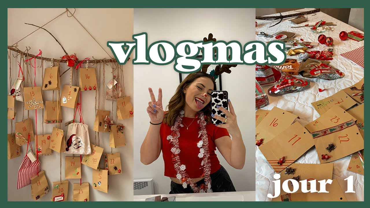 VLOGMAS 1 : DIY de calendrier de l'avent & préparation du vlogmas!! 🤶🎄❤️