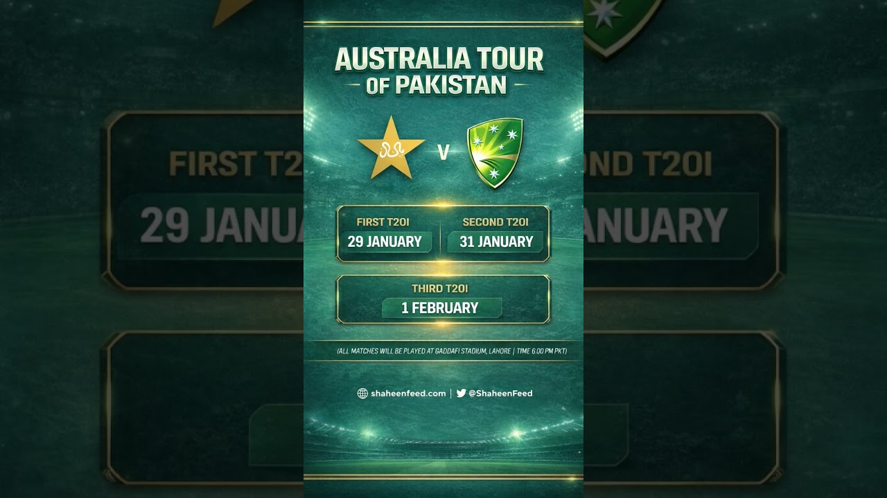 Australia to Tour Pakistan for T20I Series in Lahore | Full Schedule, Dates and Match Timings