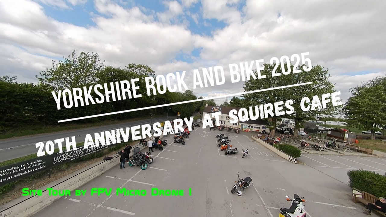 Campsite Tour Yorkshire Rock and Bike Show 2025 Drone Footage