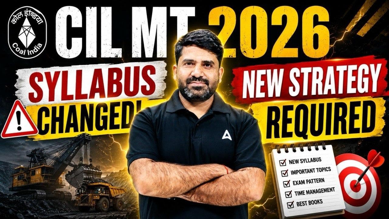 Coal India MT 2026 Syllabus | Coal India MT Preparation Strategy | CIL MT Complete Roadmap 2026