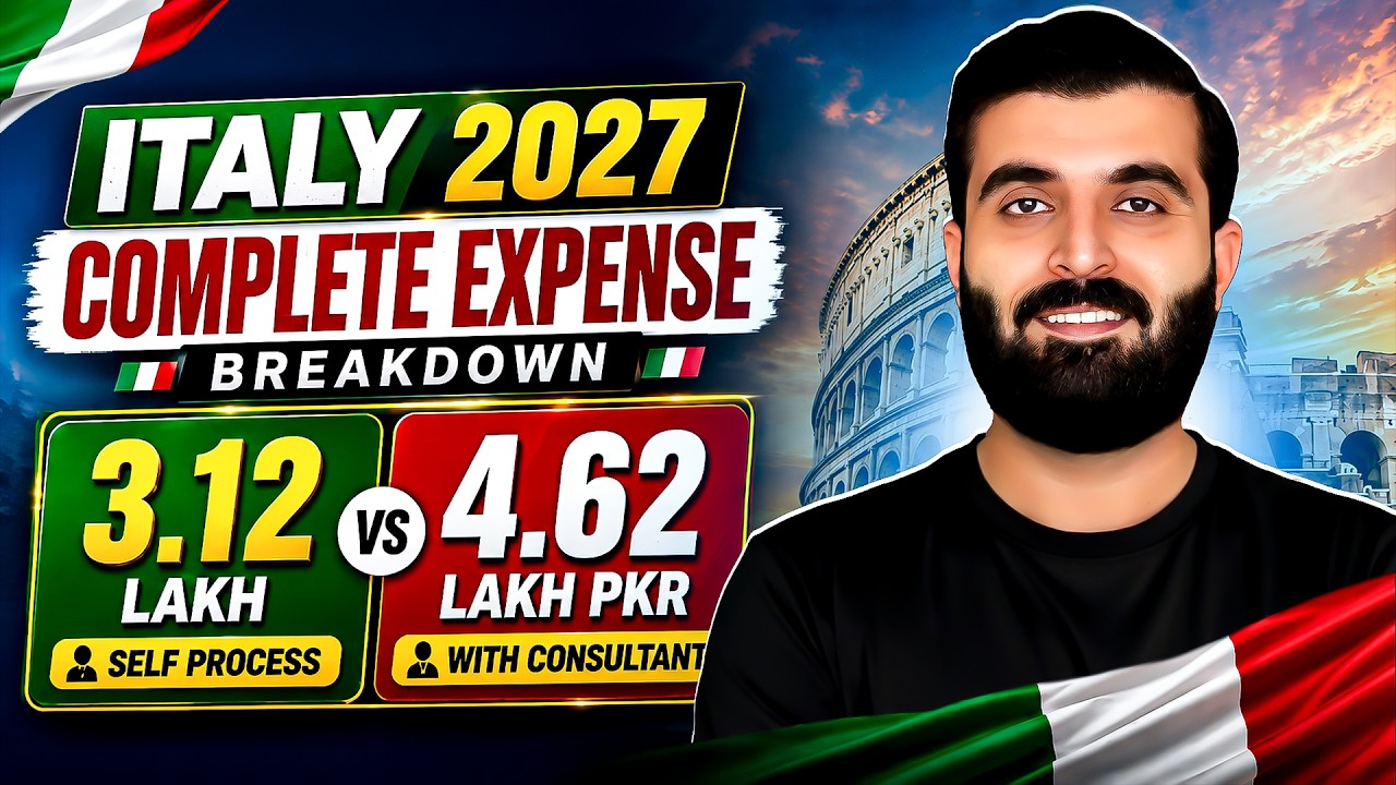 Italy Study Visa 2027 🇮🇹 | Complete Expense Breakdown & Total Cost from Pakistan
