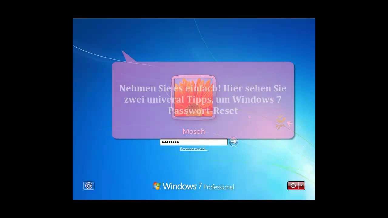 So knacken Sie es Login Windows 7 Passwort umgehen