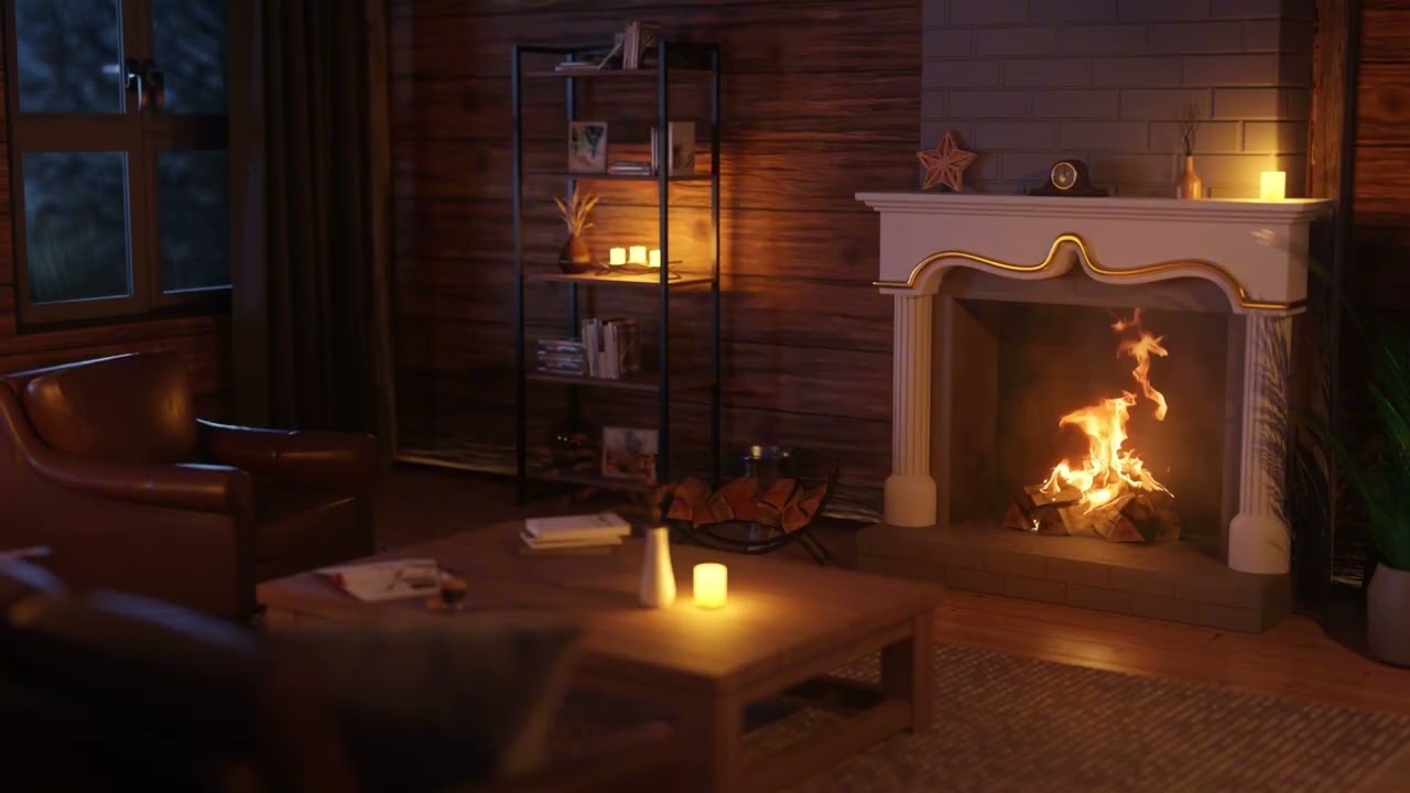 🔥 Cozy Cabin Fireplace 🔥 Relaxing Fire Crackling Sounds for Sleep, Study & Relaxation (30 Minutes)
