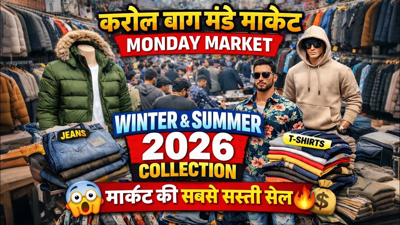 MONDAY MARKET🤩- Karol Bagh Delhi 2026 | Men's Latest Collection | Cheapest Shopping Market In Delhi