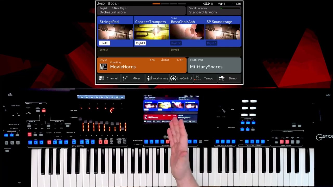 Yamaha Genos 2 - Symphony Orchestra with just 10 Registrations