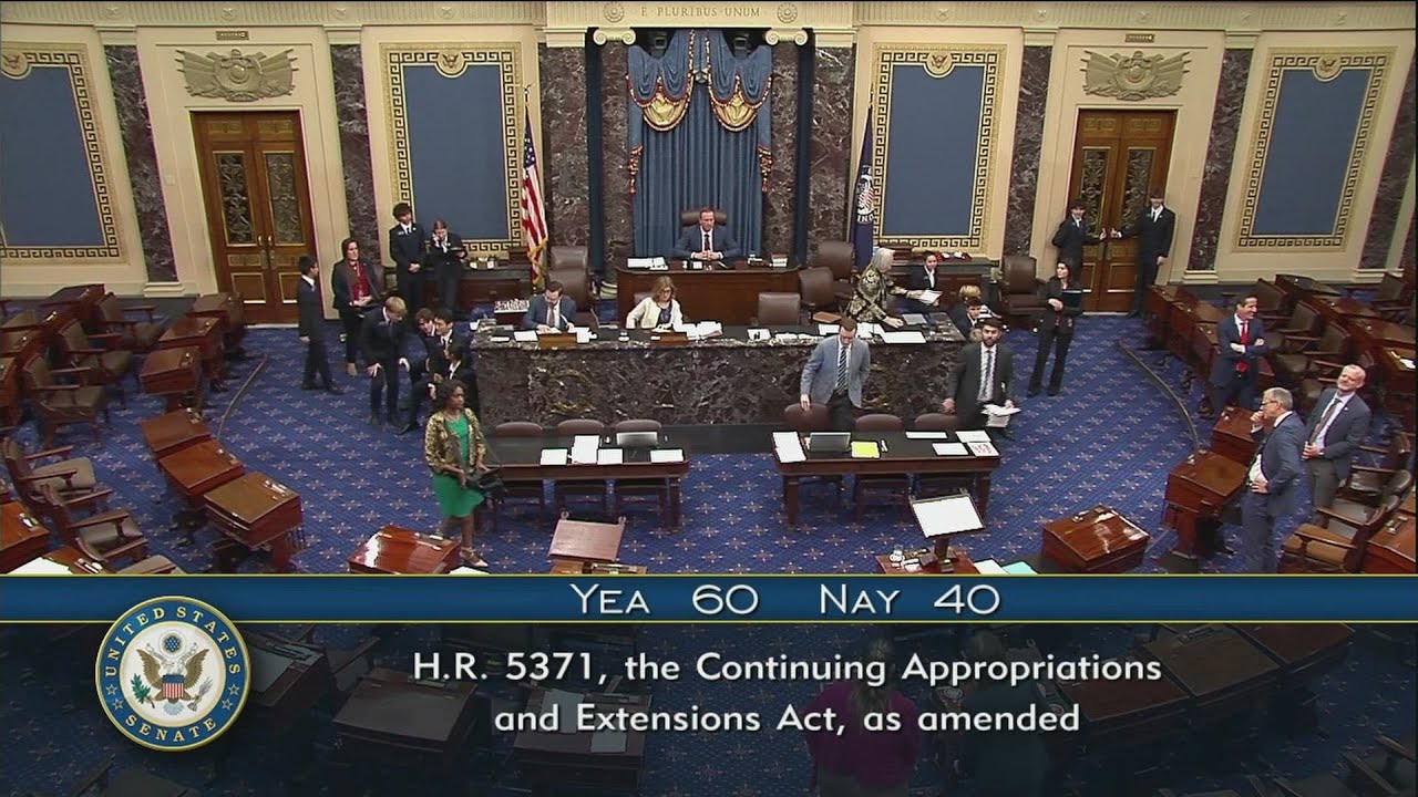 U.S. Senate Votes to End Government Shutdown