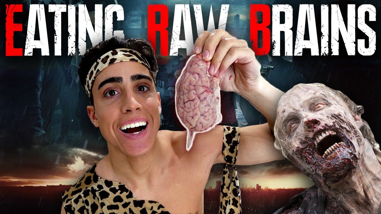 Eating RAW COW BRAINS for VITAMINS!