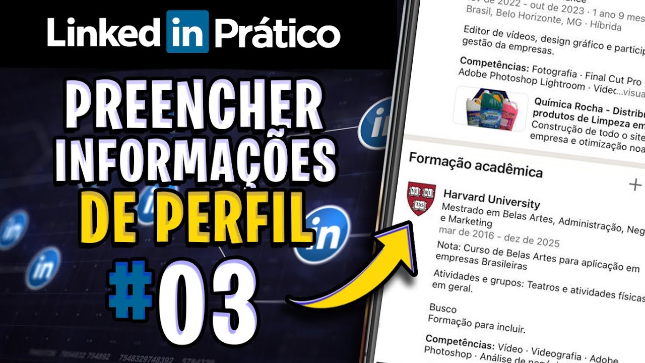 COMO PREENCHER AS INFORMAÇÕES INICIAIS NO LINKEDIN | #03 LINKEDIN PASSO A PASSO