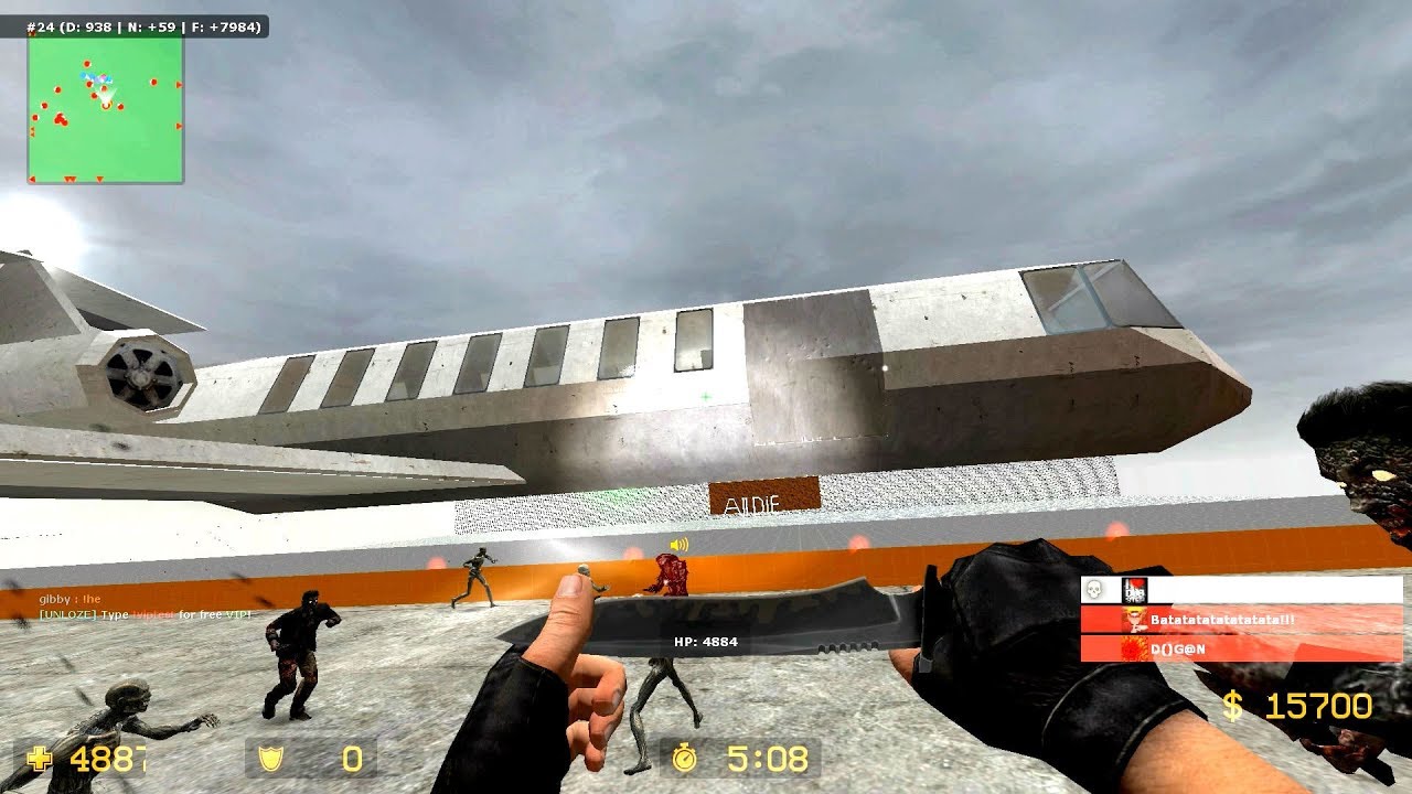 CSS : Zombie Escape Mod - zm_melong_dow_learjet_b1 - Unloze Server