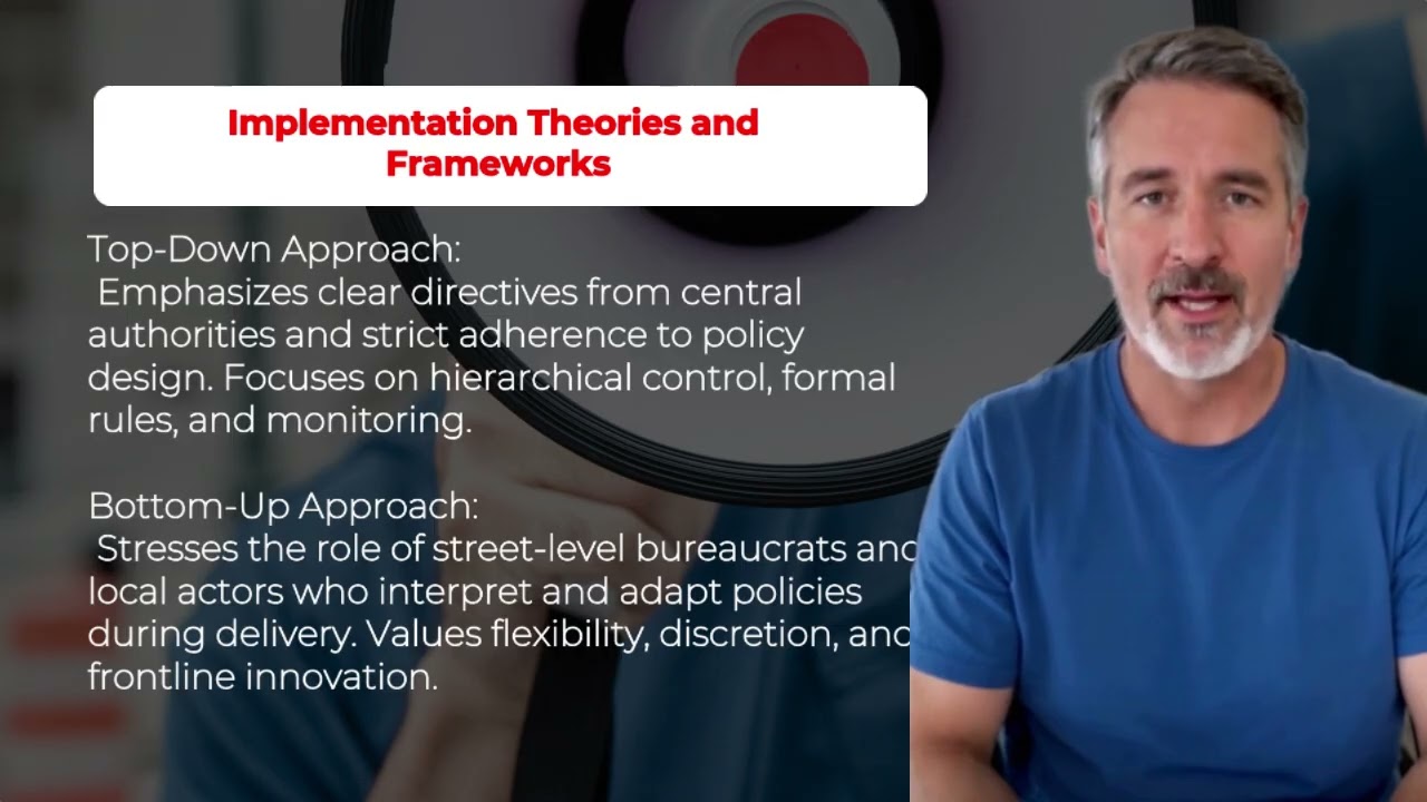 Public Policy and Administration Module 4  Policy Implementation; Challenges, Strategies, and Instit