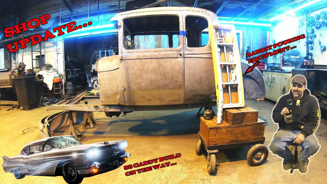 Model A Babbit Pouring & Boring tools- Shop Talk & Update- New Projects