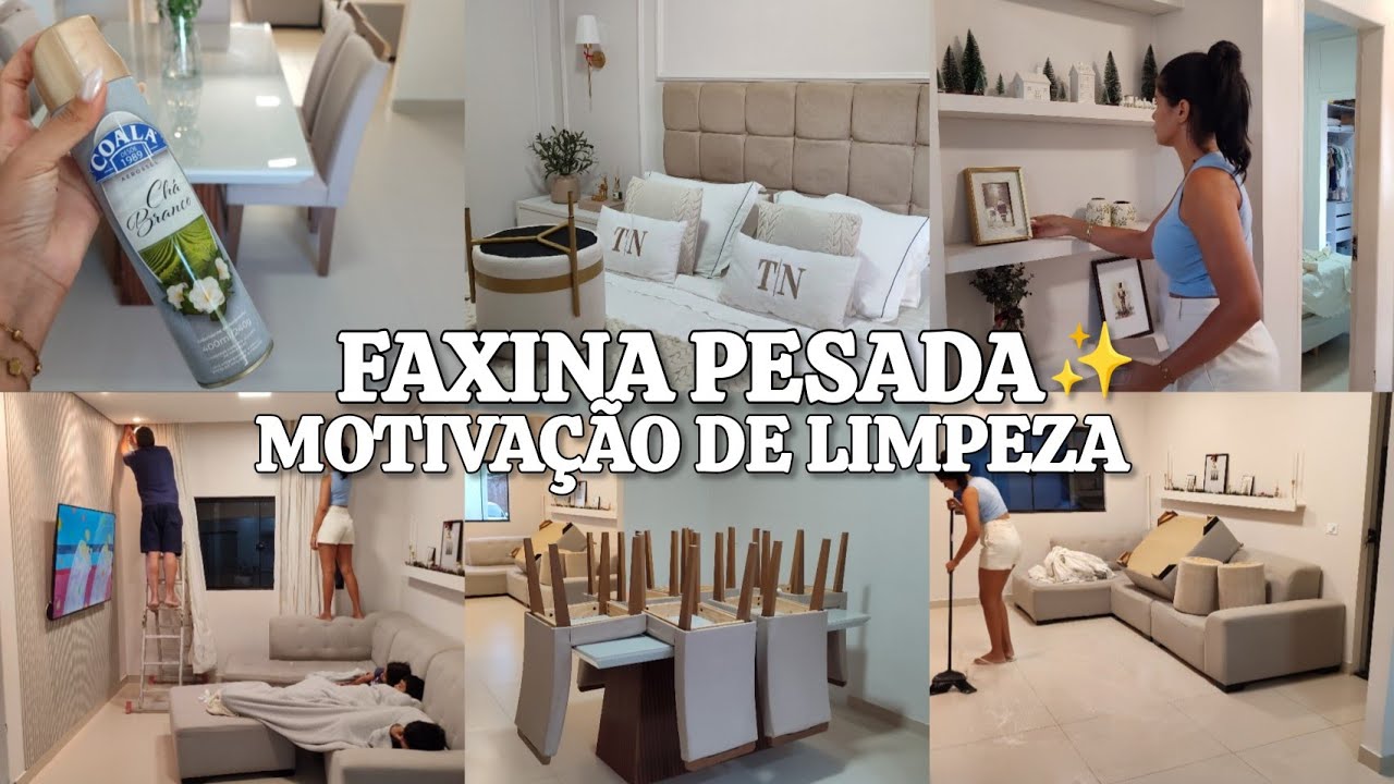 FAXINA PESADA COMPLETA, lavei as cortinas, DECORANDO A CASA, 8hrs DE LIMPEZA, ficou tudo brilhando 😍