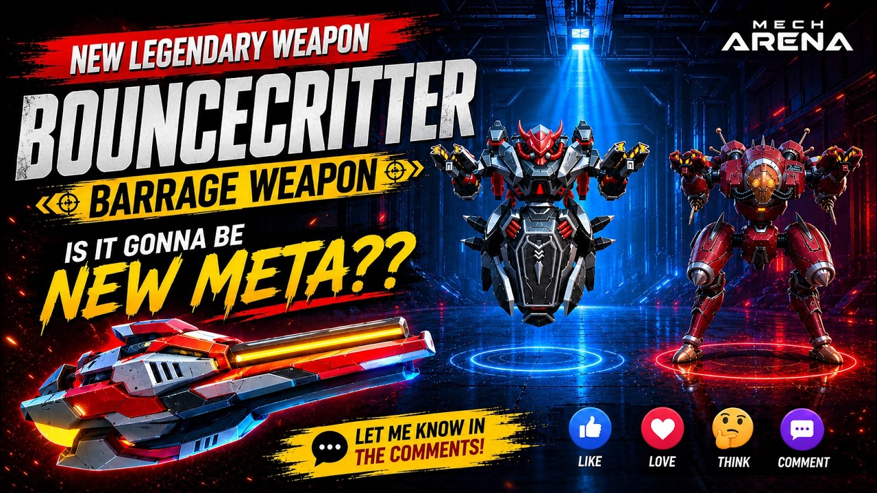😱 NEW LEGENDARY BOUNCECRITTER IS INSANE! 🤯 NEW META OR FLOP?! 🔥| Mech Arena