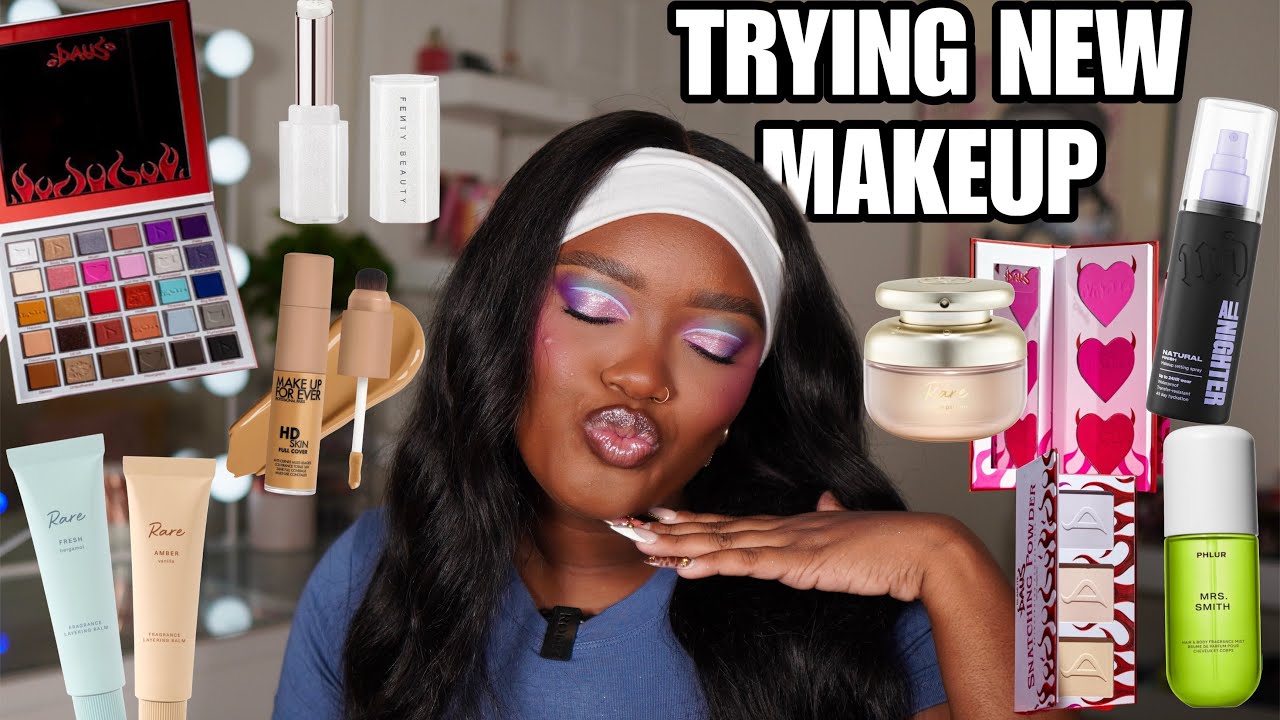LETS TRY SOME NEW MAKEUP! | Glamlite, Fenty, Half Magic & More!