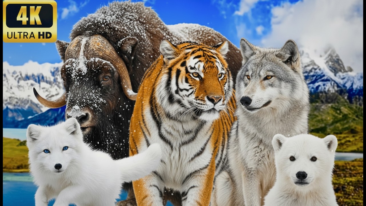 🌿 4K Animal Kingdom 🌍 Tranquil Wildlife Exploration with Calming Music...