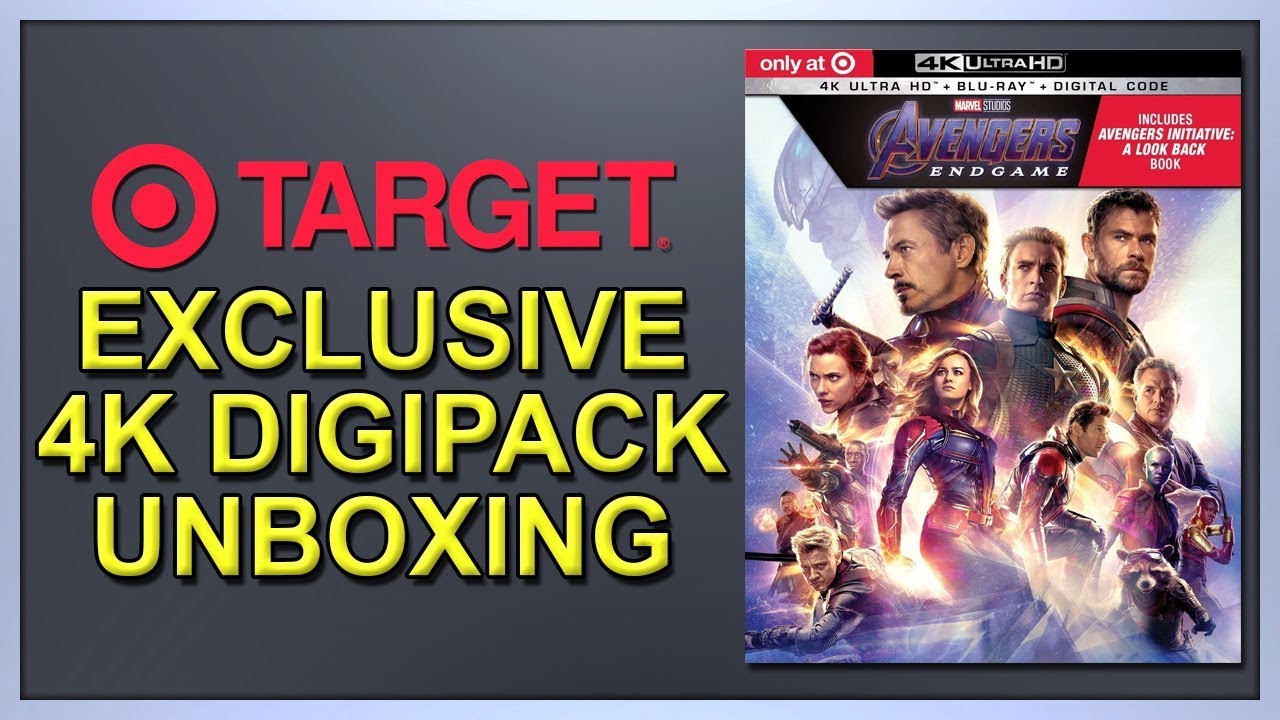 Avengers: Endgame Target Exclusive 4K+2D Blu-ray Digipack Unboxing