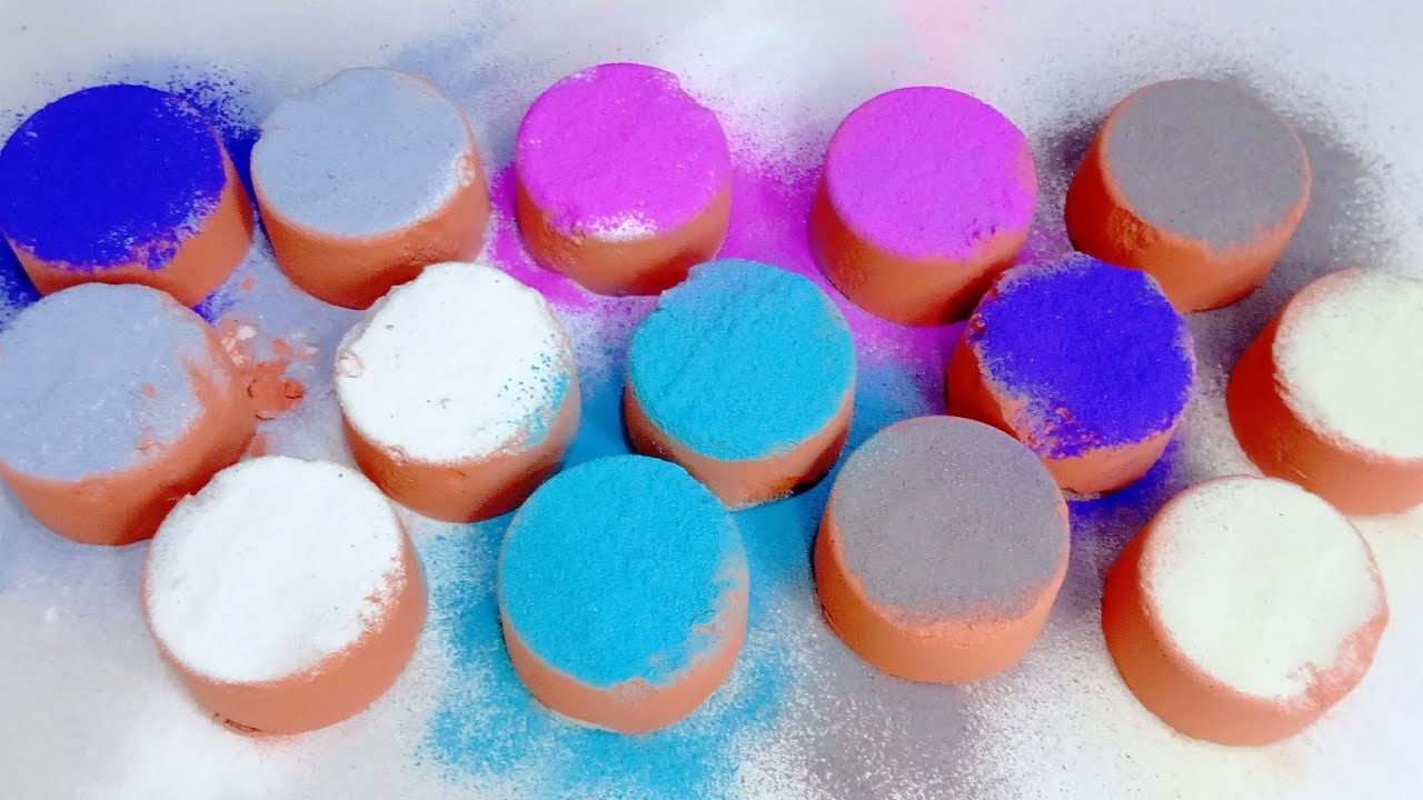 Soft Baking soda top colourful Curshing Asmr | 2videos satisifying cursh | Baking Soda Asmr 