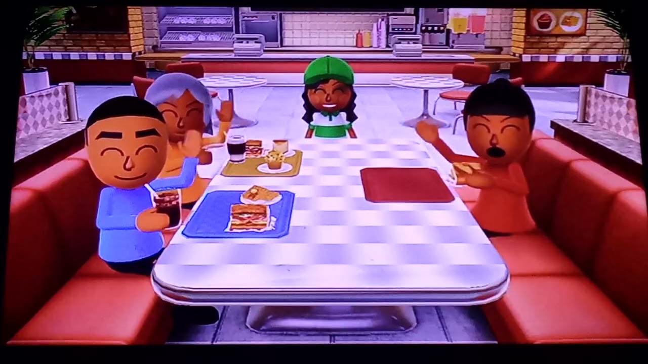 Wii Party U Feed Mii Me and My Granny Queen-Seay  My T.T Lisa and My T.T Folicia 
