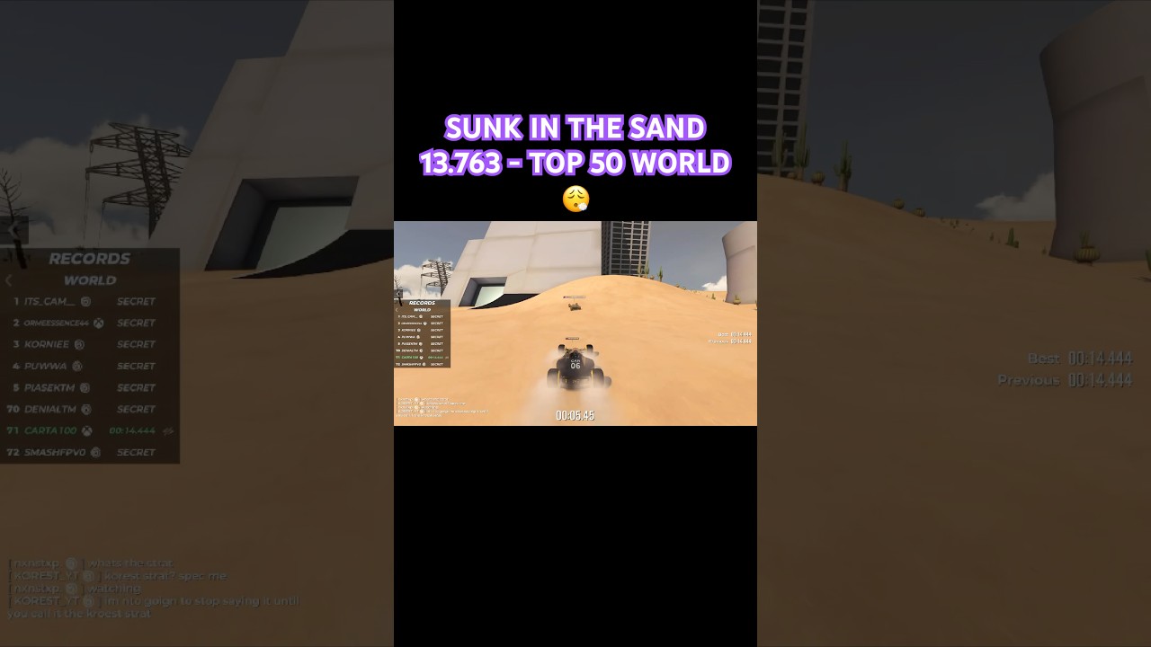 TOP 50 WORLD 😱 SUNK IN THE SAND &ndash; 13.763 | Trackmania Weekly Shorts Week 40