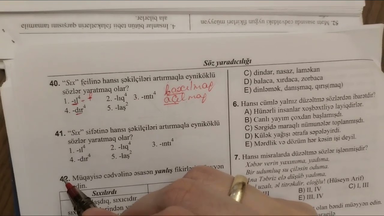 Eyniköklü sözlər. Qısaca izah#1