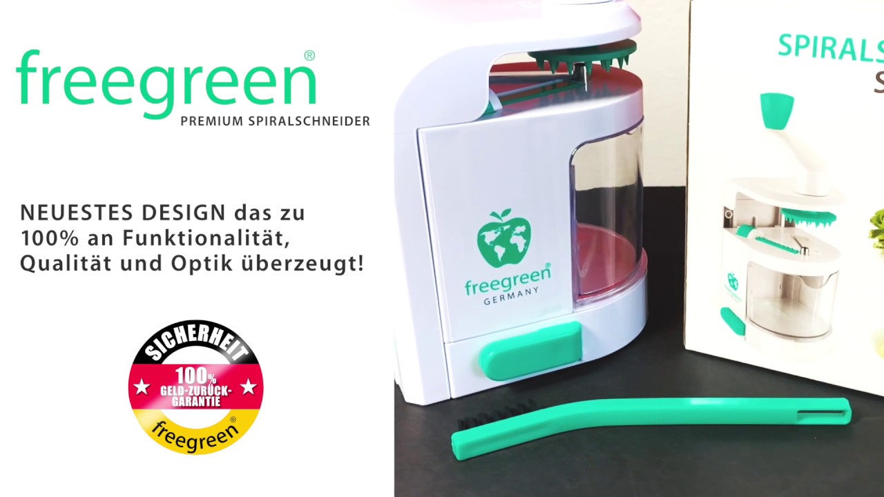 Premium Spiralschneider &ndash; Inklusive 'Das Spiralschneider-Kochbuch' von freegreen&reg;