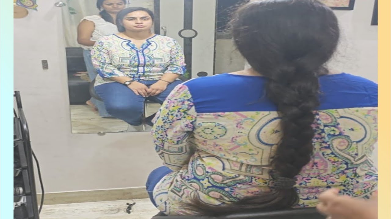 Very long Hair Indian woman ready for Haircut for Puja / Navaratri 2025 