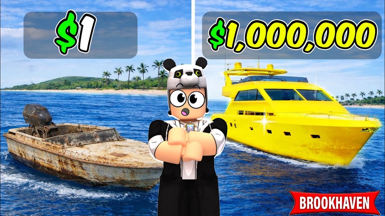 1 Dolar vs 1 Milyon Dolarlık GEMİ MEDENİYETİ! - Roblox Brookhaven 🏡rp