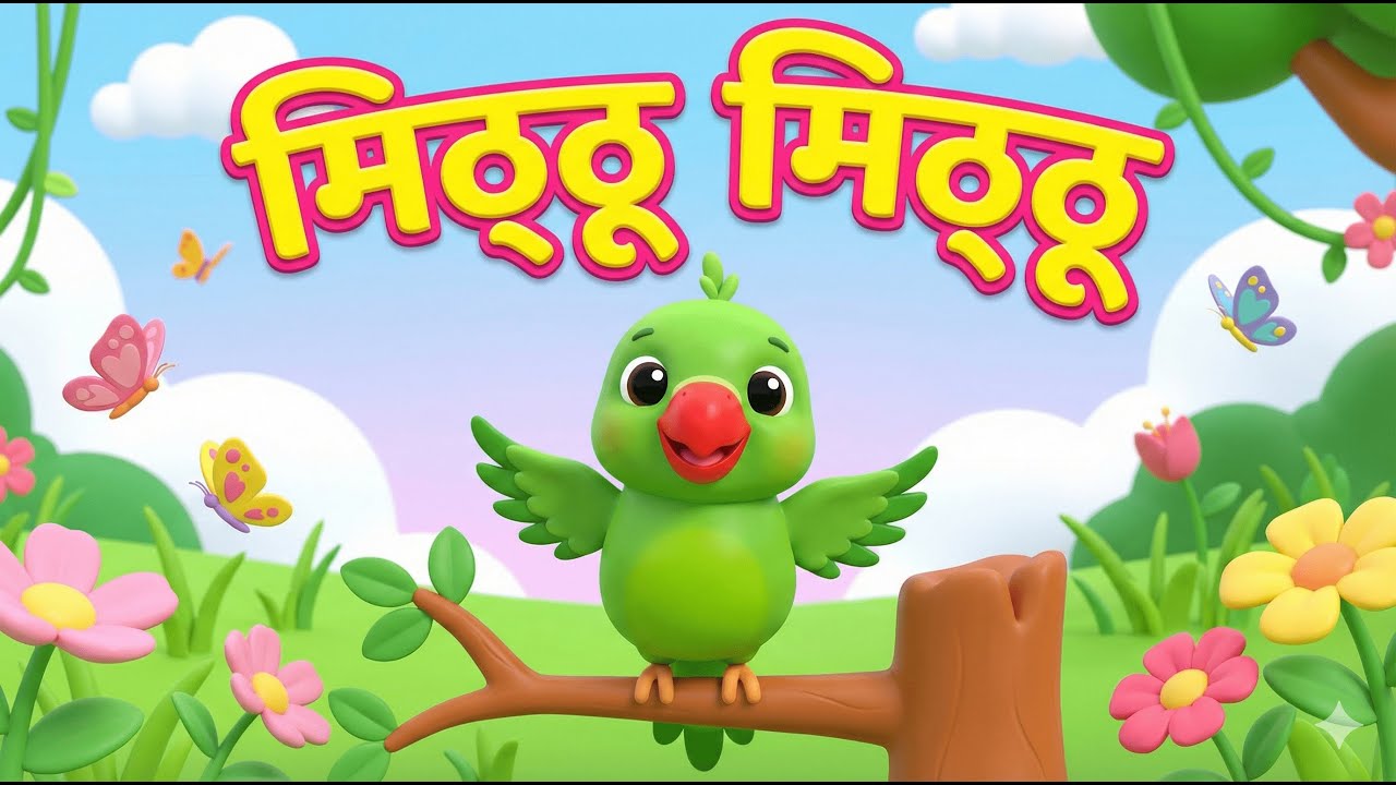 मिठ्ठू तोता | Hindi Nursery Rhyme | Kids Song