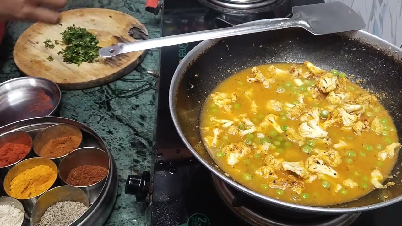 February 13, 2026 🤤#flower vatana mix bhaji#cooking food#cooking recipe#viral video
