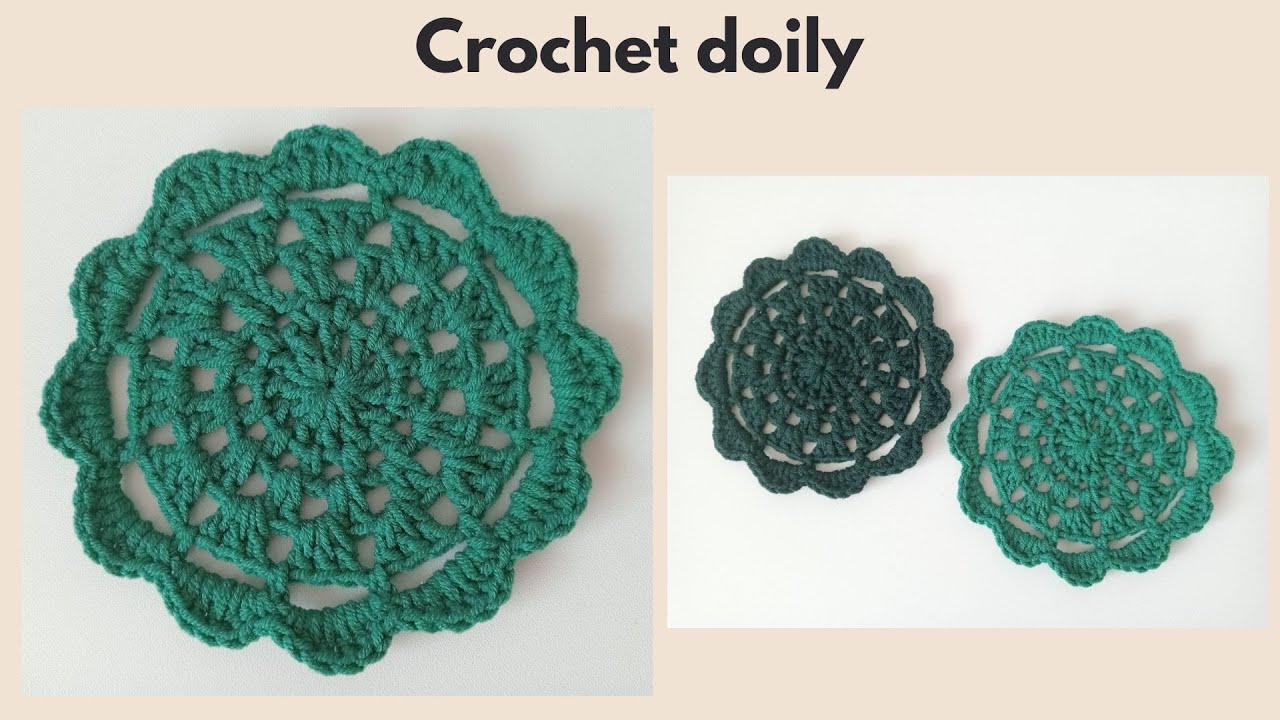Crochet cup coaster - easy tutorial