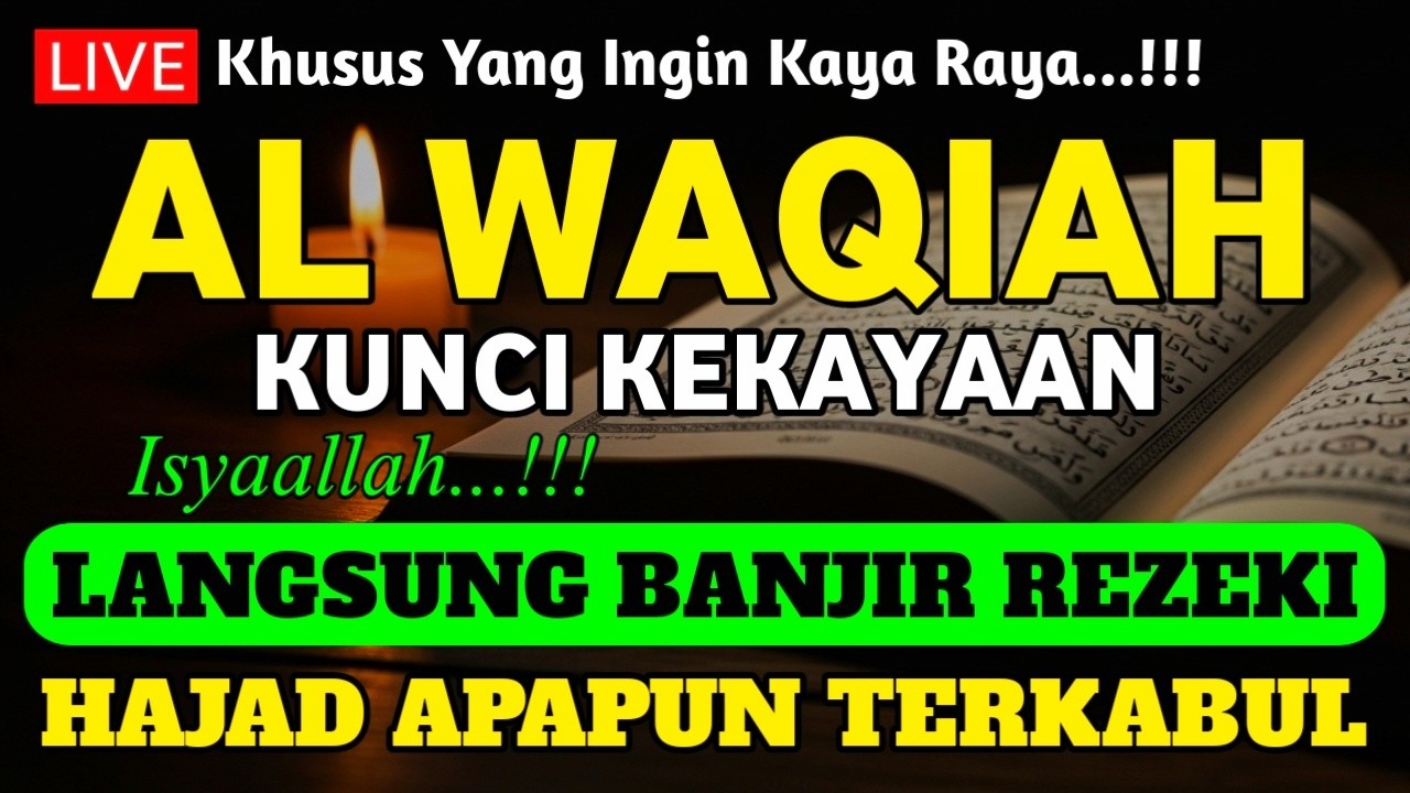 DZIKIR PAGI PEMBUKA REZEKI SURAH AL WAQIAH | AMALAN UNTUK MENDAPAT BERKAH REZEKI