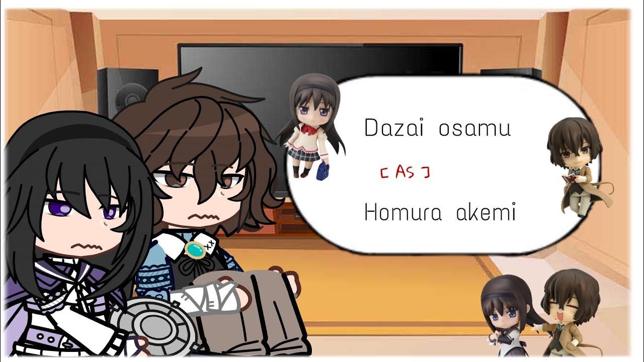 Bsd reacts to ' dazai as homura akemi '