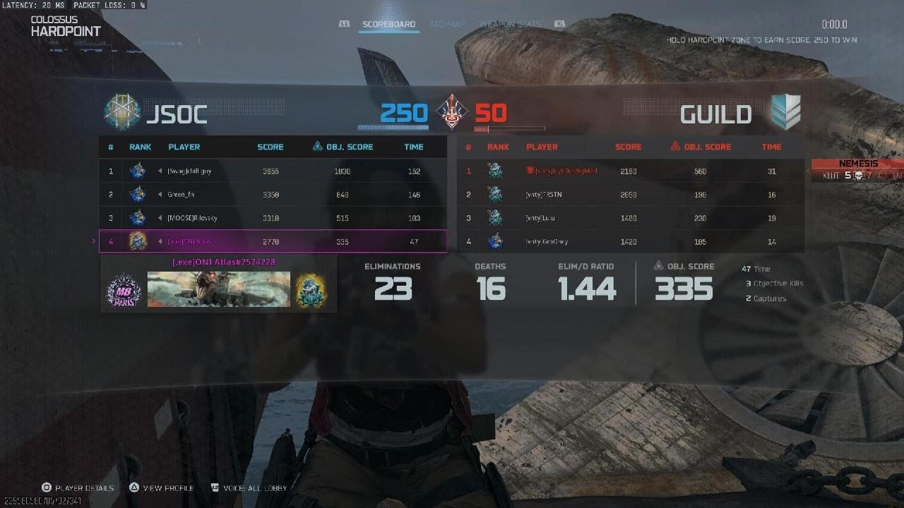 3/3 Colossus HP Ranked 2 (23-16)