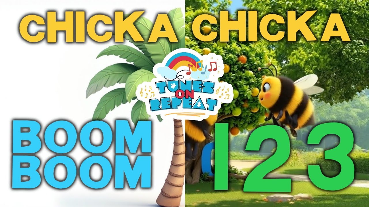 Chicka Chicka Boom Boom & 123 | ABC & Numbers Story Songs | 7 Minutes Kids Learning Songs
