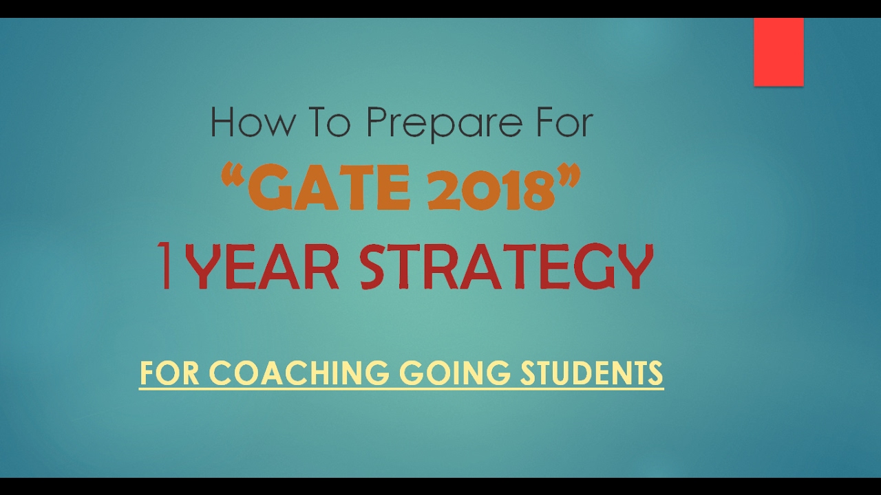 GATE 2019 Preparation Strategy for 1 Year (with eng subtitles) || For Coaching Going Students