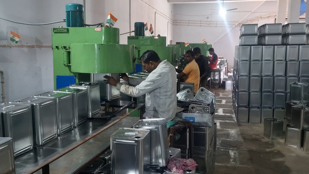 Tin Making Amazing Process In Factory || tin can making machine