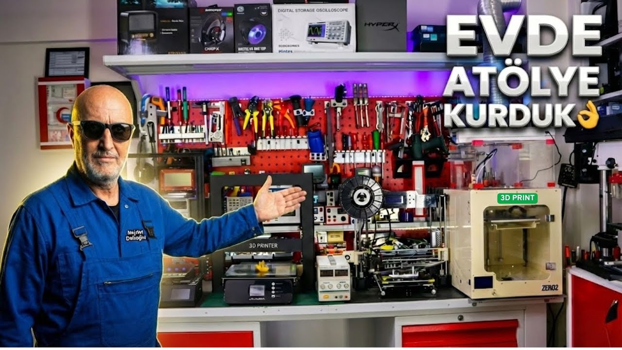 Evde Ağır Sanayi Kurduk |  Endüstriyel çalışma masası Aldık | #işbirliği