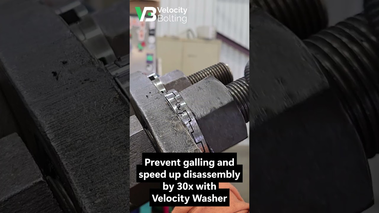 Velocity Washer Prevents Galling #engineering #oilandgas #tools #cnc #mining #defence #shorts