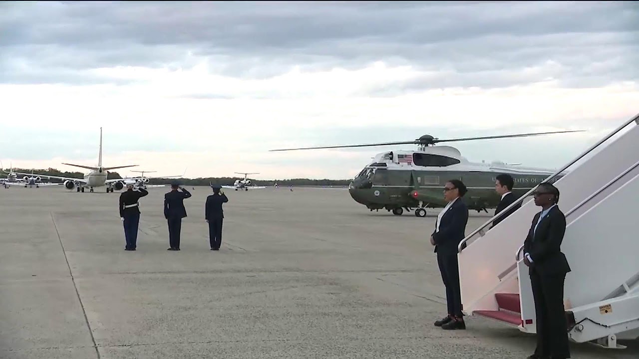 VP JD Vance and Second Lady Usha Vance departs for Budapest