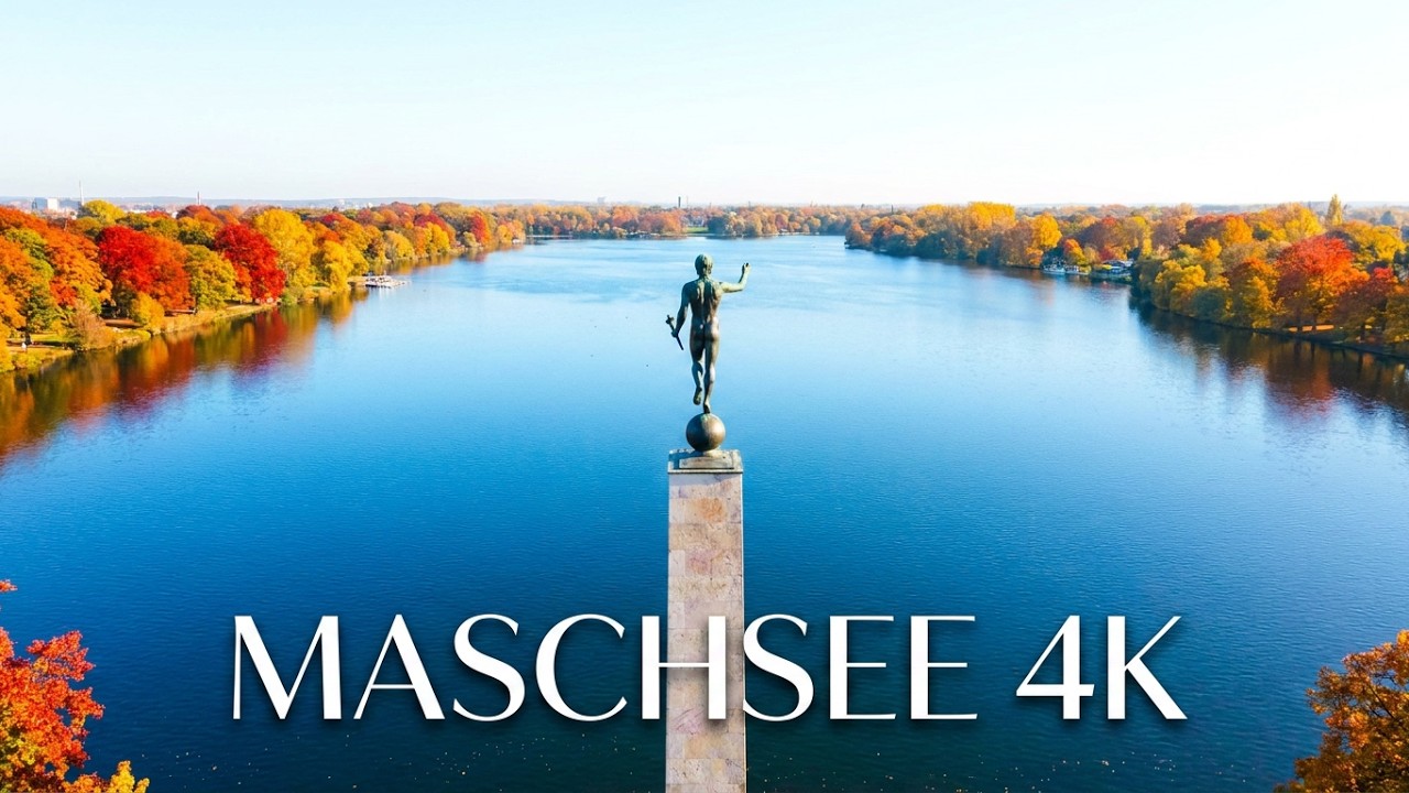 Maschsee, Hannover Deutschland - Drone 4k
